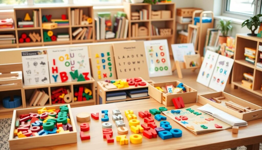 Materiales Montessori para lectoescritura