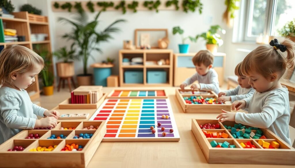 clasificación de colores Montessori