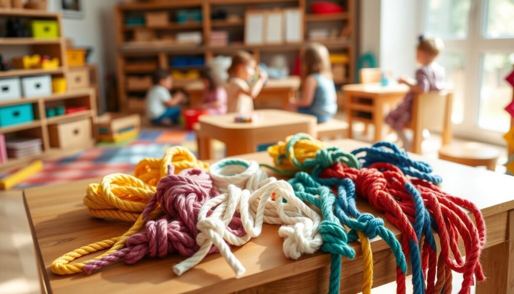 cuerdas y nudos Montessori