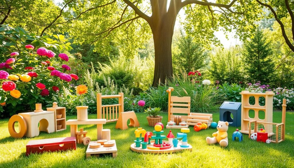 juguetes Montessori jardín