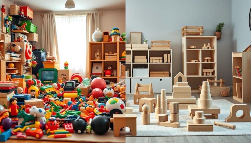 juguetes convencionales vs Montessori