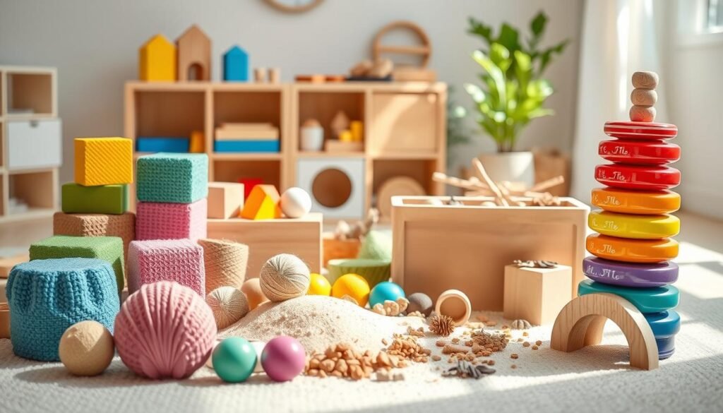 juguetes sensoriales Montessori
