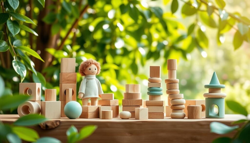 juguetes sostenibles y materiales ecológicos Montessori