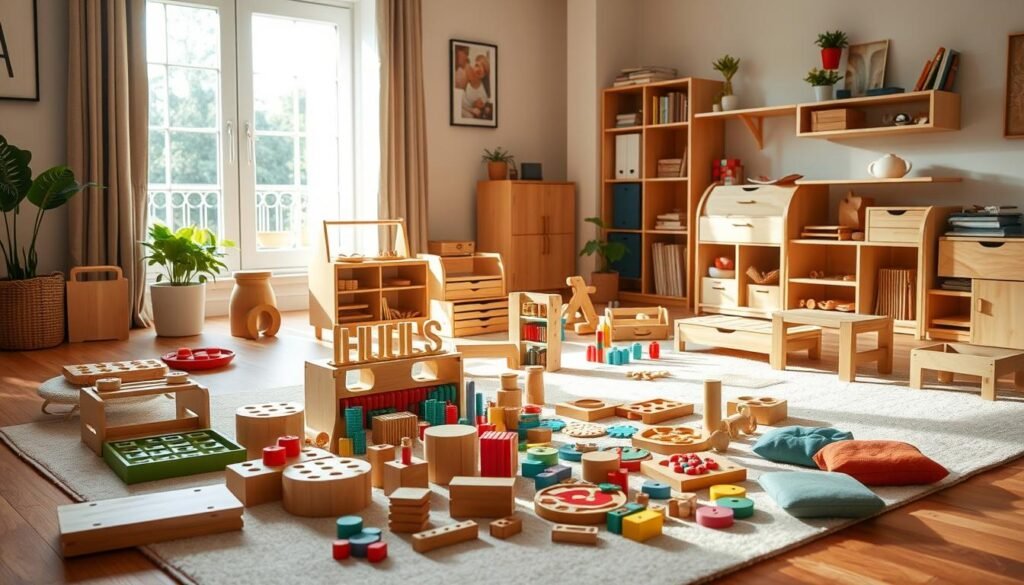 selección de juguetes Montessori