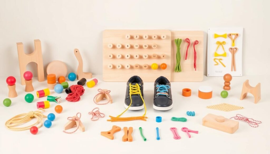 técnicas Montessori para enseñar atarse zapatos
